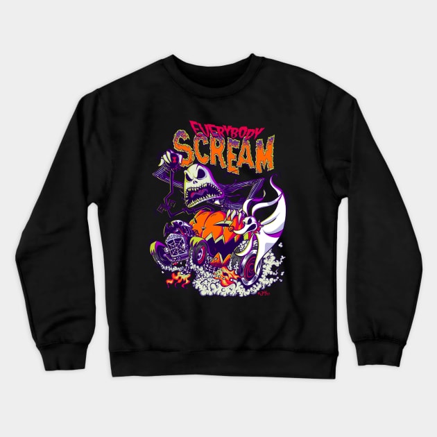 Everybody Scream Crewneck Sweatshirt by elblackbat
